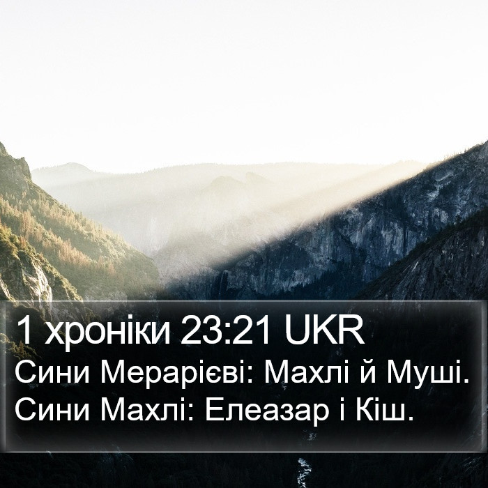 1 хроніки 23:21 UKR Bible Study