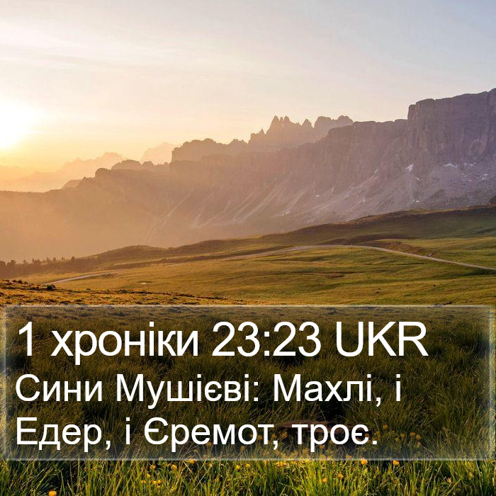1 хроніки 23:23 UKR Bible Study