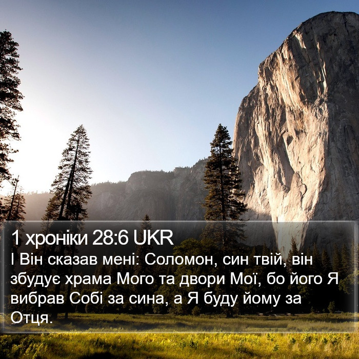 1 хроніки 28:6 UKR Bible Study