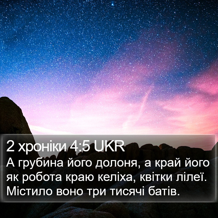 2 хроніки 4:5 UKR Bible Study