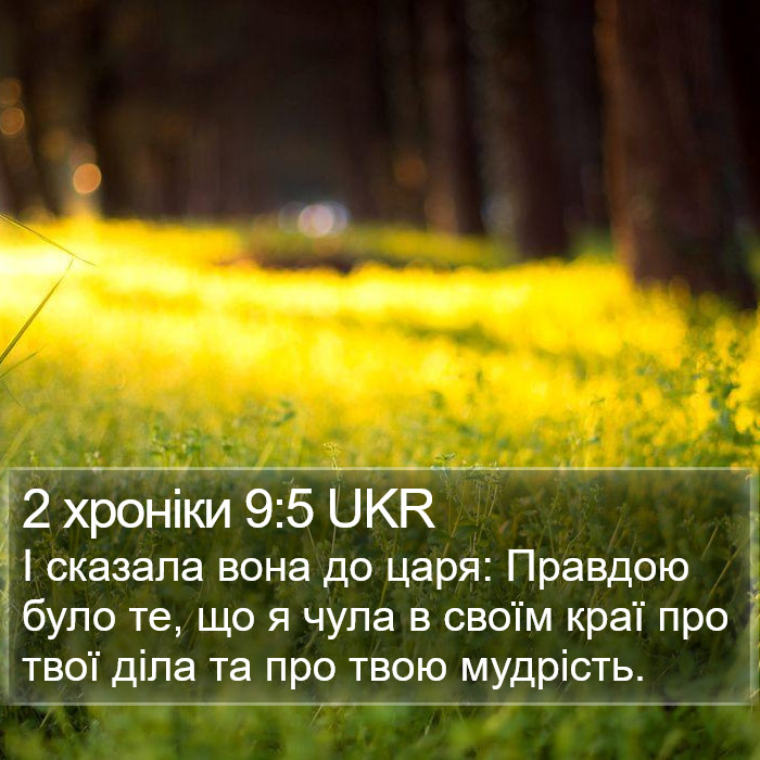 2 хроніки 9:5 UKR Bible Study