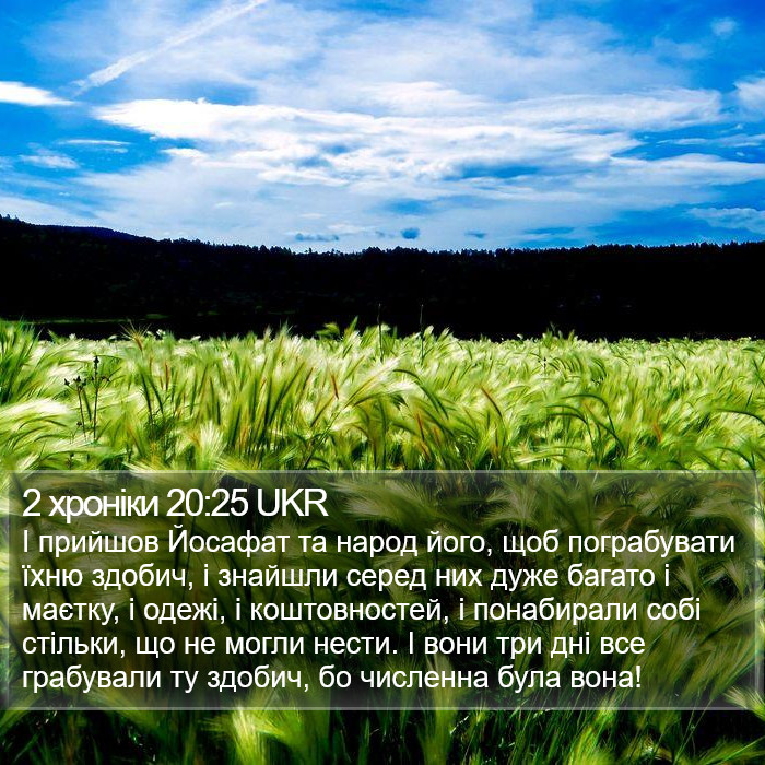 2 хроніки 20:25 UKR Bible Study