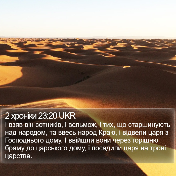 2 хроніки 23:20 UKR Bible Study