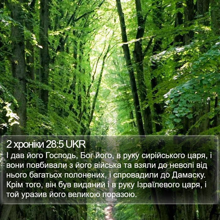 2 хроніки 28:5 UKR Bible Study