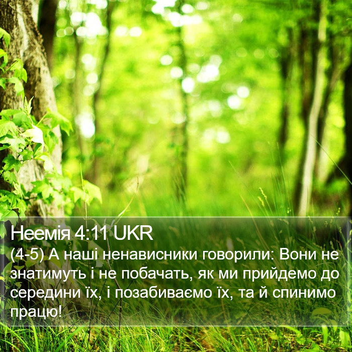 Неемія 4:11 UKR Bible Study