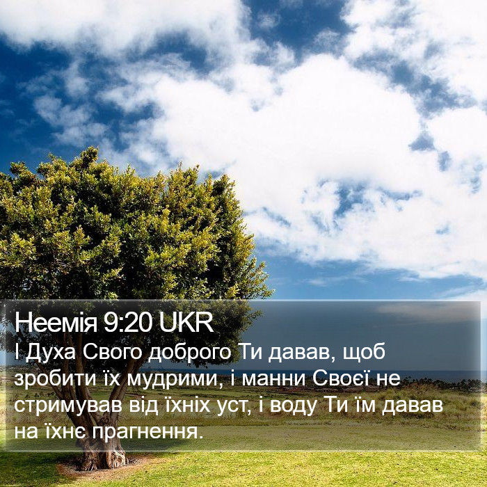 Неемія 9:20 UKR Bible Study