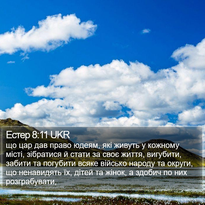 Естер 8:11 UKR Bible Study