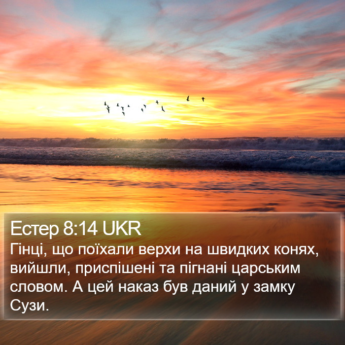 Естер 8:14 UKR Bible Study