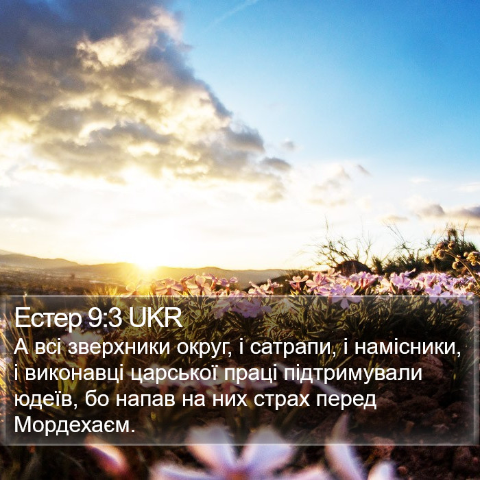 Естер 9:3 UKR Bible Study