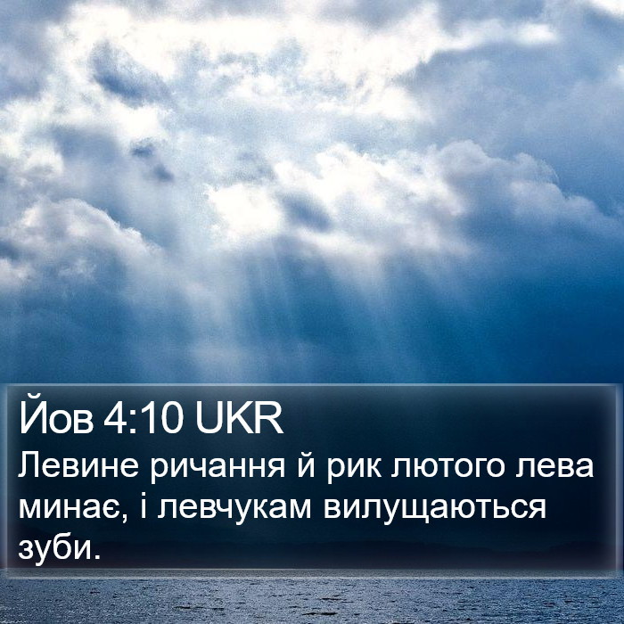 Йов 4:10 UKR Bible Study