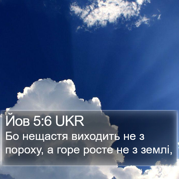 Йов 5:6 UKR Bible Study