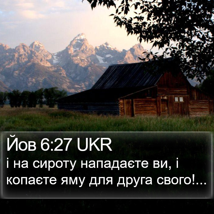 Йов 6:27 UKR Bible Study