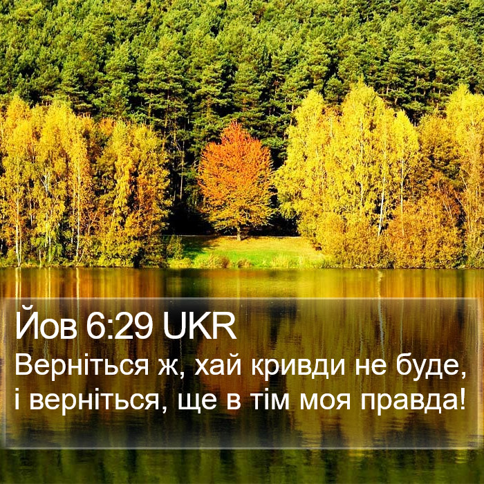 Йов 6:29 UKR Bible Study