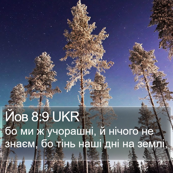 Йов 8:9 UKR Bible Study