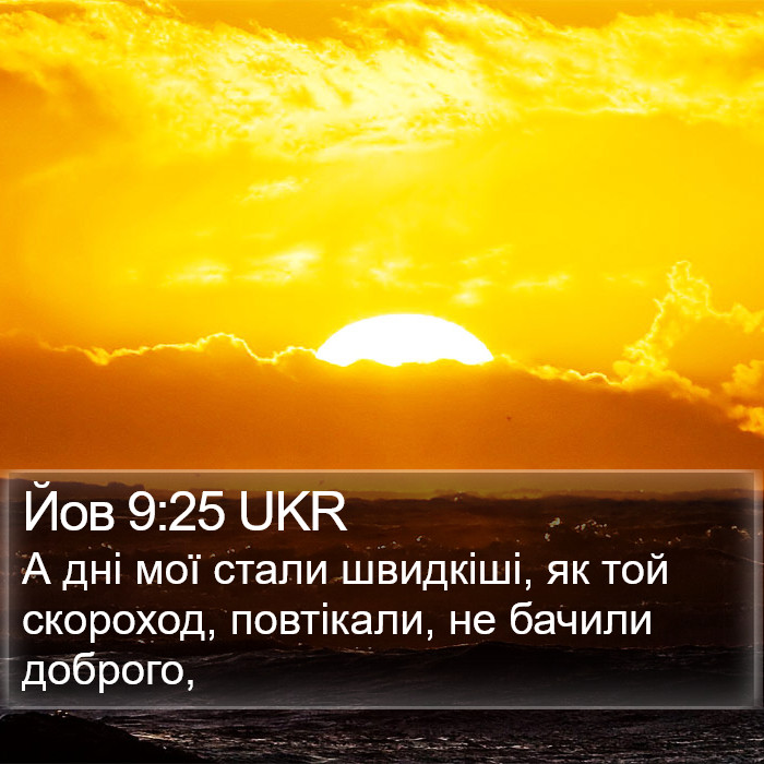 Йов 9:25 UKR Bible Study