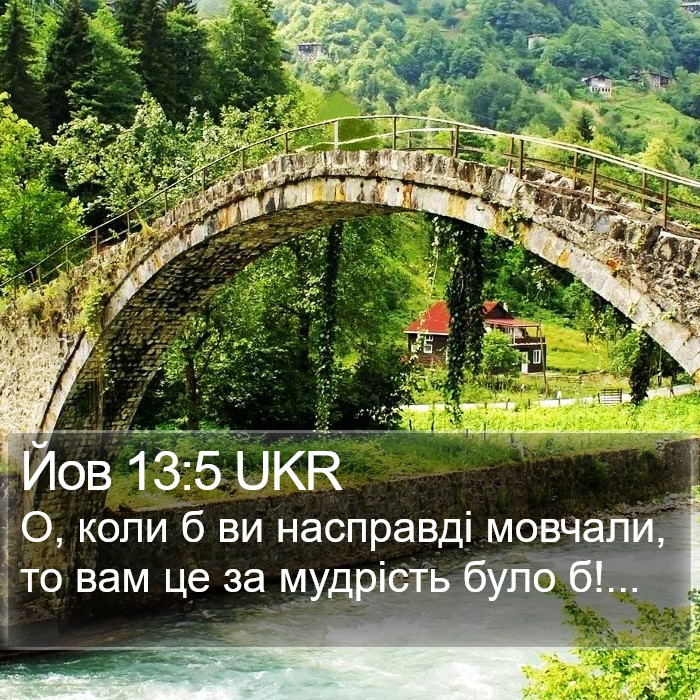 Йов 13:5 UKR Bible Study