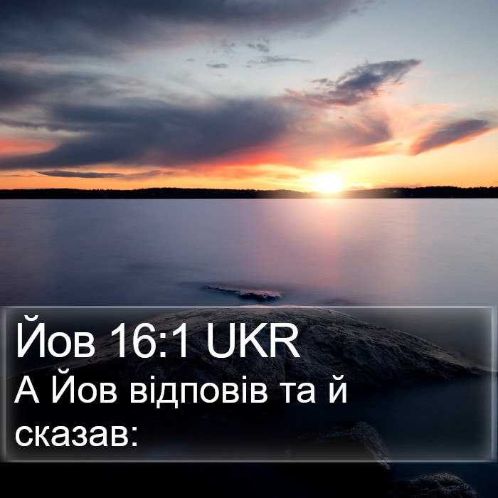 Йов 16:1 UKR Bible Study