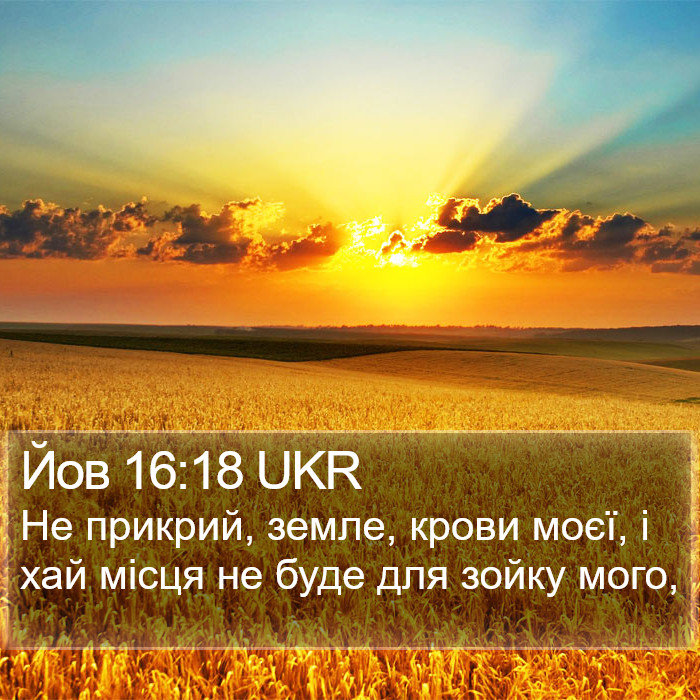 Йов 16:18 UKR Bible Study