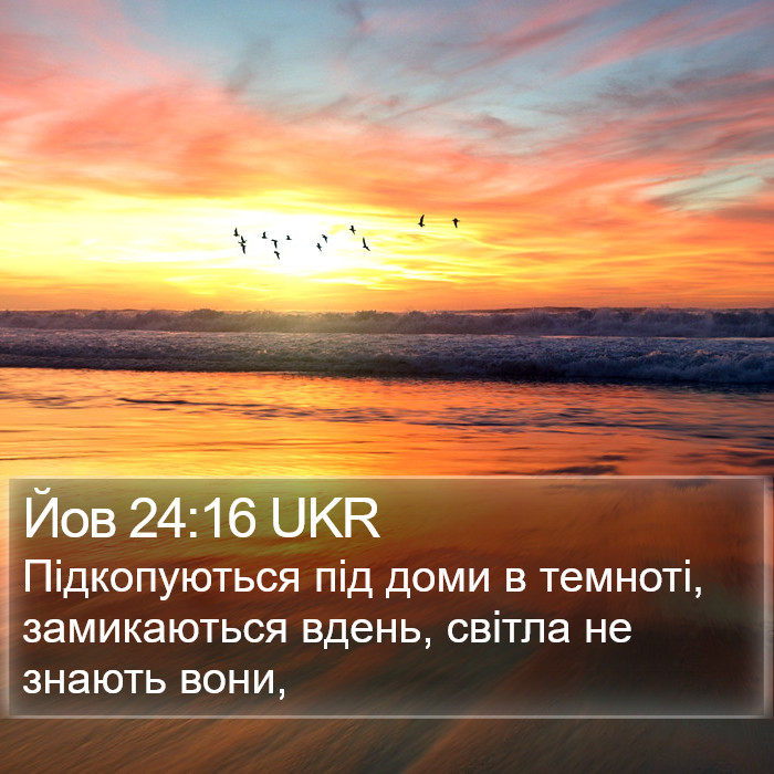 Йов 24:16 UKR Bible Study