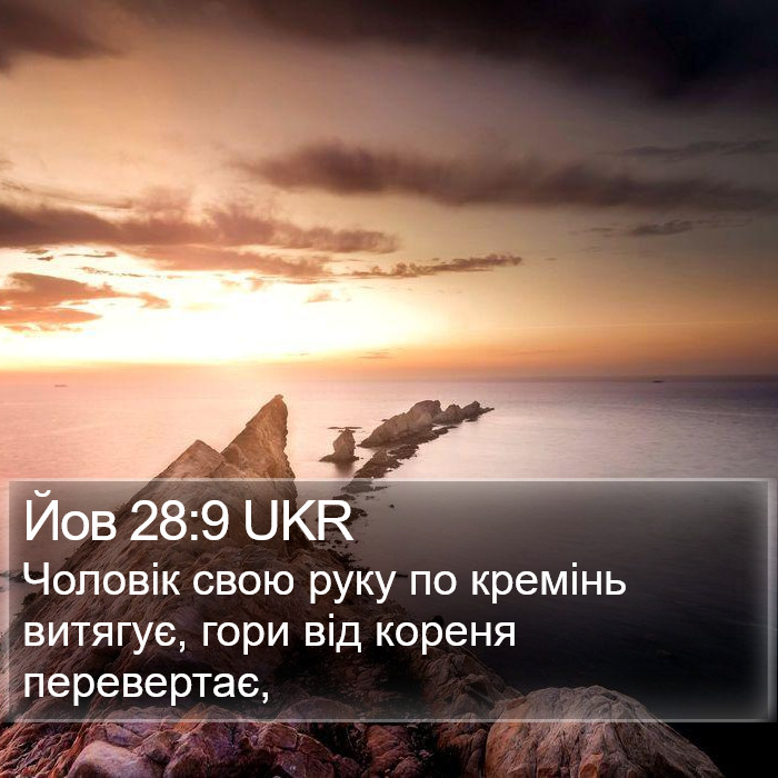 Йов 28:9 UKR Bible Study