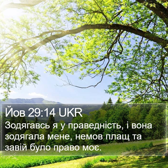 Йов 29:14 UKR Bible Study