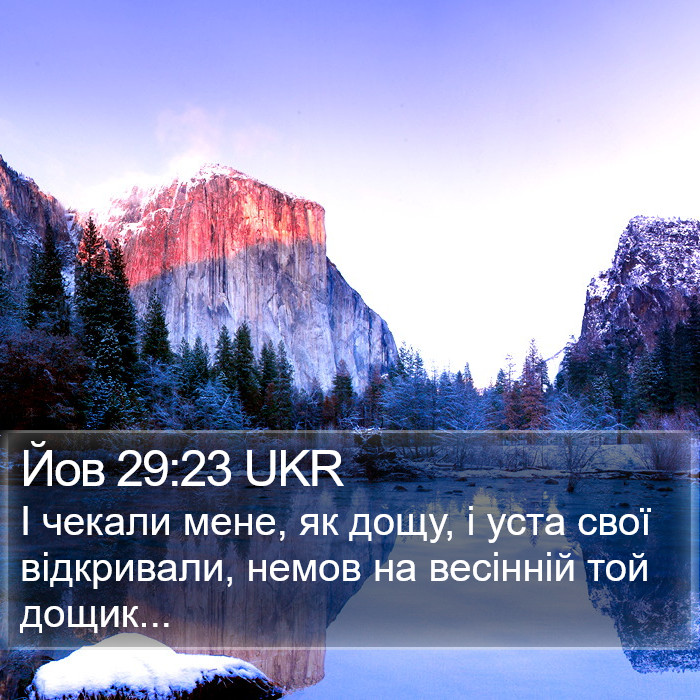 Йов 29:23 UKR Bible Study