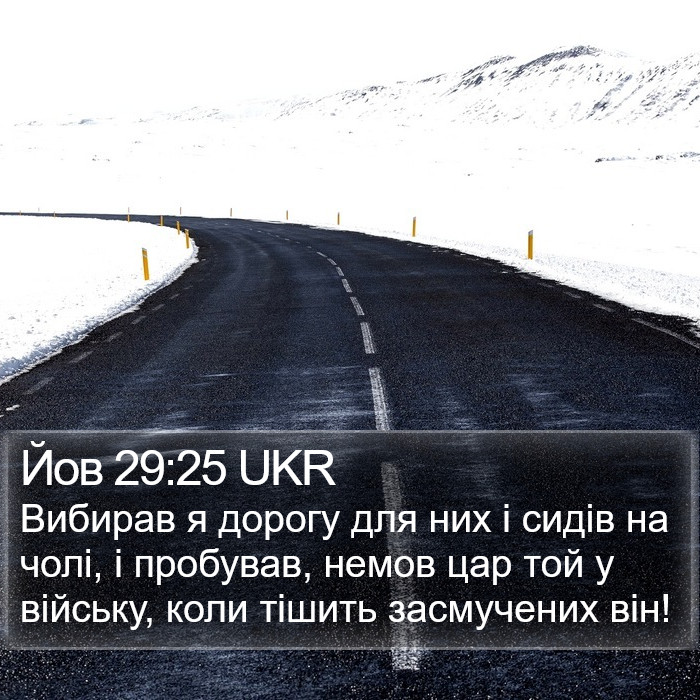 Йов 29:25 UKR Bible Study