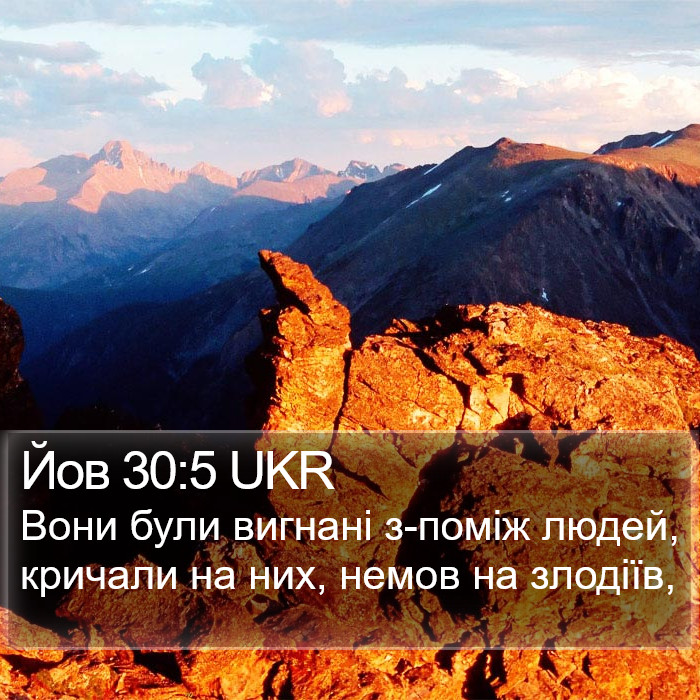 Йов 30:5 UKR Bible Study