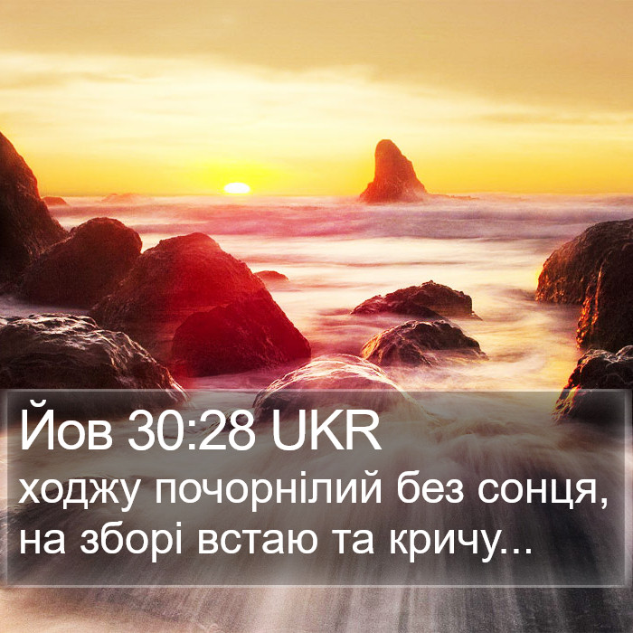 Йов 30:28 UKR Bible Study