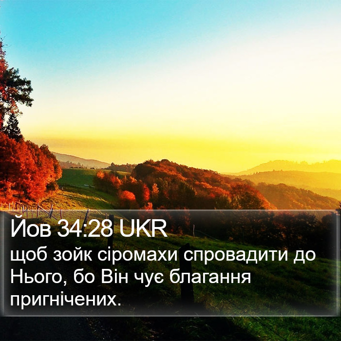 Йов 34:28 UKR Bible Study