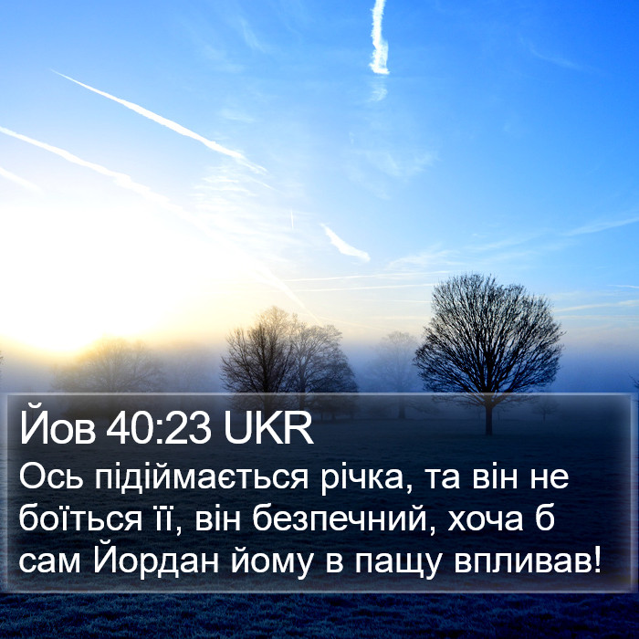 Йов 40:23 UKR Bible Study