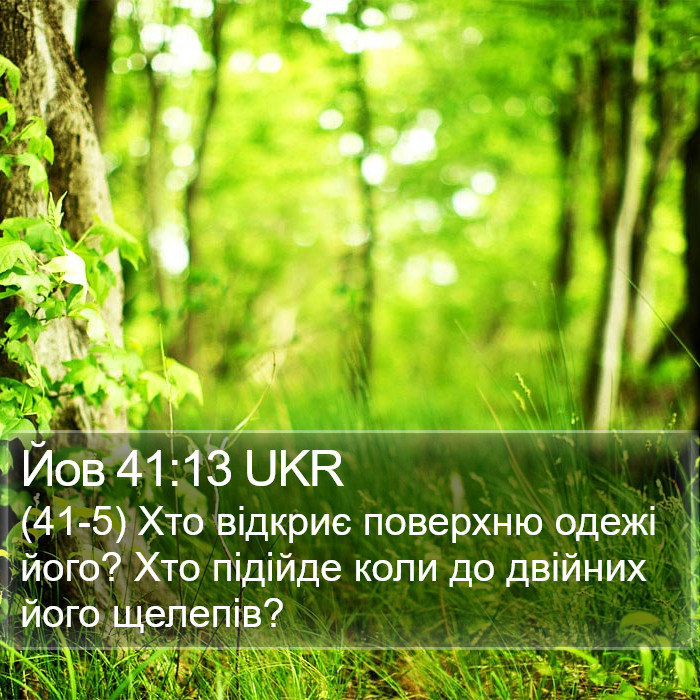 Йов 41:13 UKR Bible Study