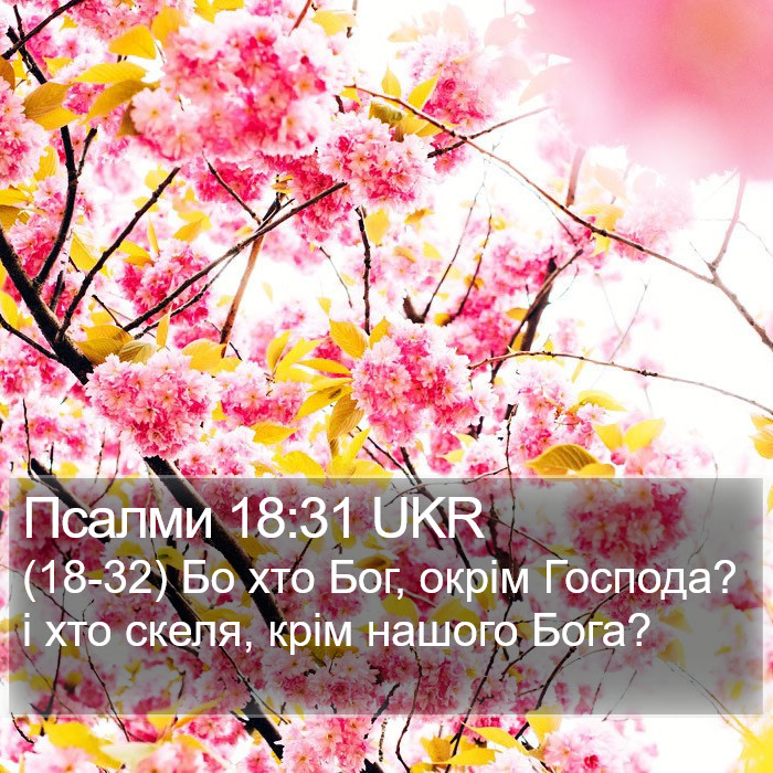 Псалми 18:31 UKR Bible Study