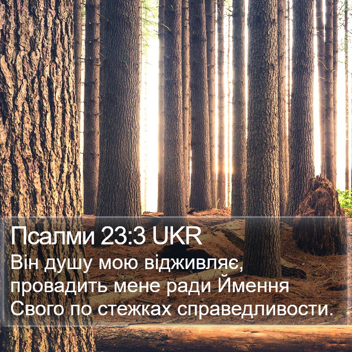 Псалми 23:3 UKR Bible Study