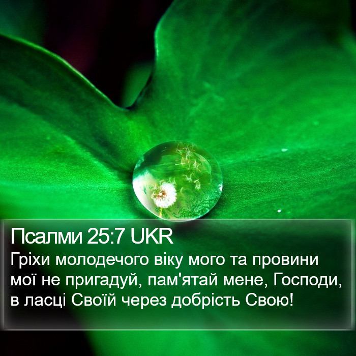 Псалми 25:7 UKR Bible Study