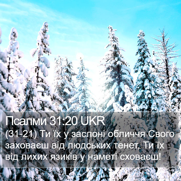 Псалми 31:20 UKR Bible Study