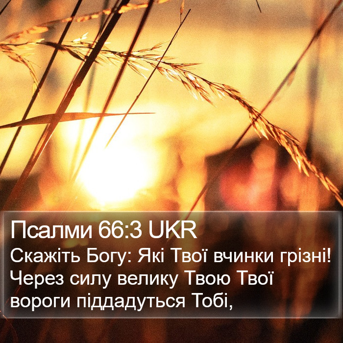 Псалми 66:3 UKR Bible Study