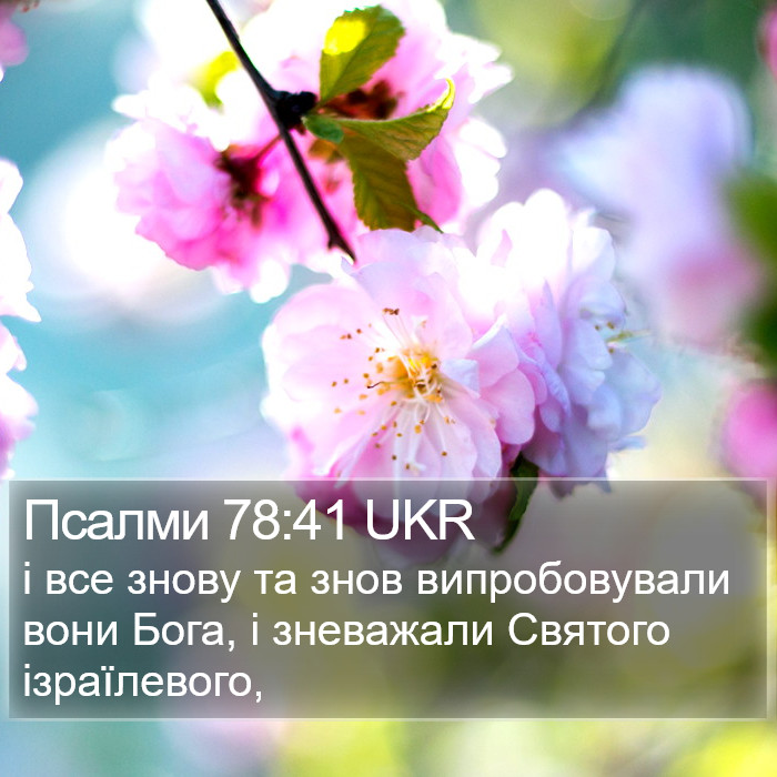 Псалми 78:41 UKR Bible Study