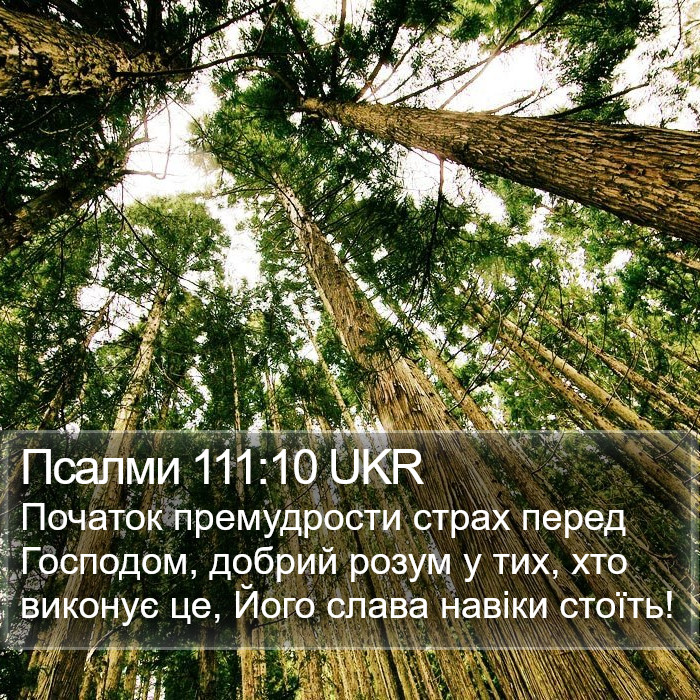 Псалми 111:10 UKR Bible Study