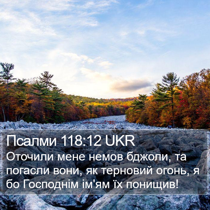 Псалми 118:12 UKR Bible Study