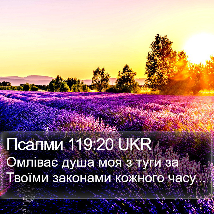 Псалми 119:20 UKR Bible Study