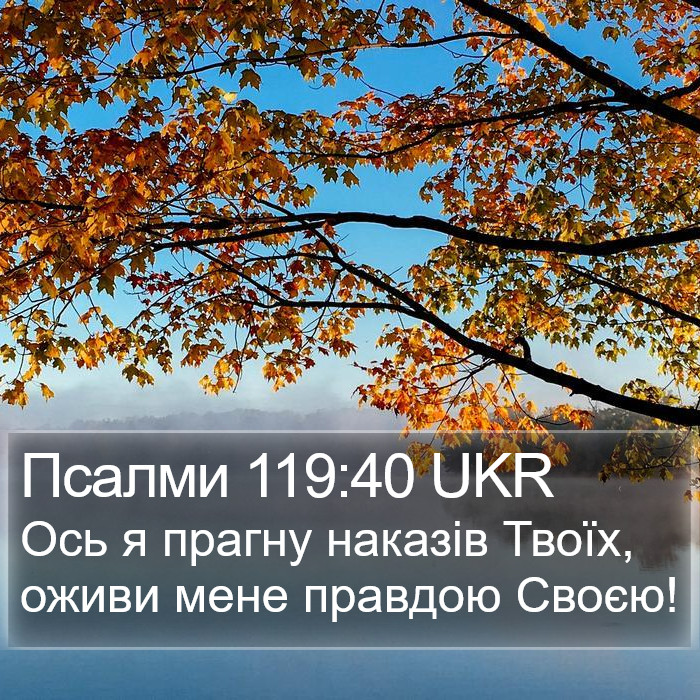 Псалми 119:40 UKR Bible Study