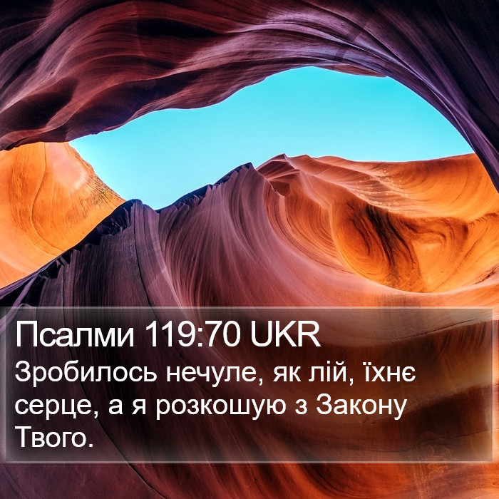 Псалми 119:70 UKR Bible Study