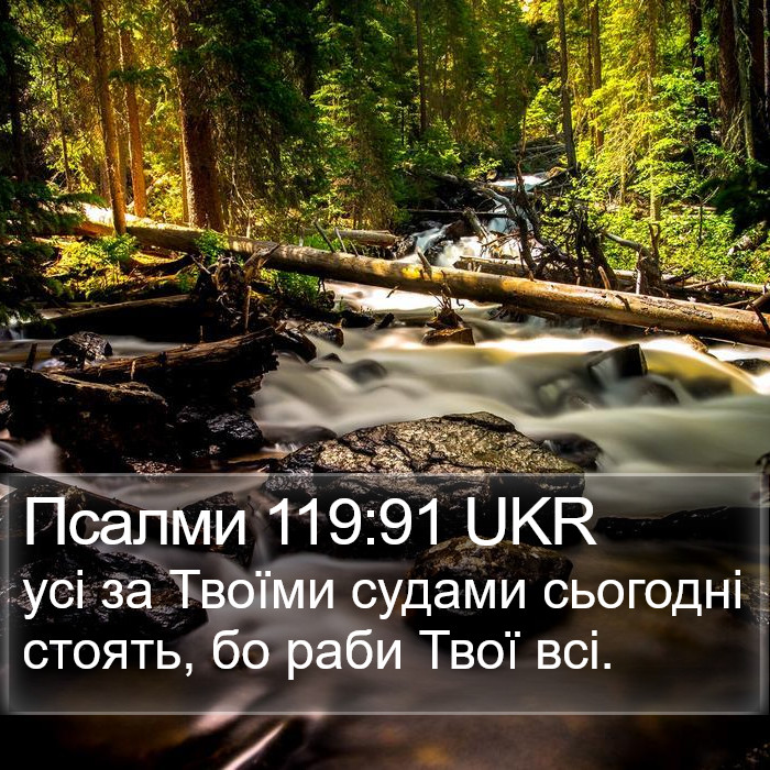 Псалми 119:91 UKR Bible Study