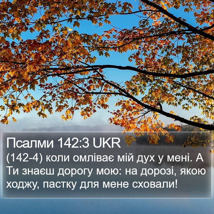 Псалми 142:3 UKR Bible Study