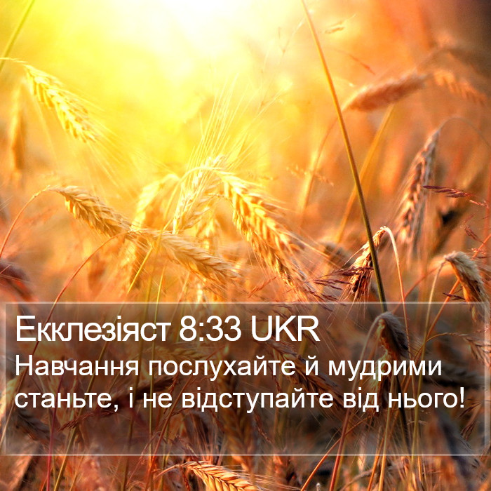 Екклезіяст 8:33 UKR Bible Study