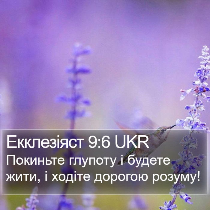 Екклезіяст 9:6 UKR Bible Study