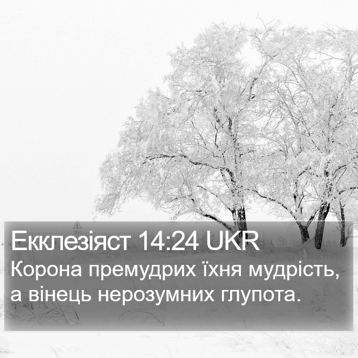 Екклезіяст 14:24 UKR Bible Study