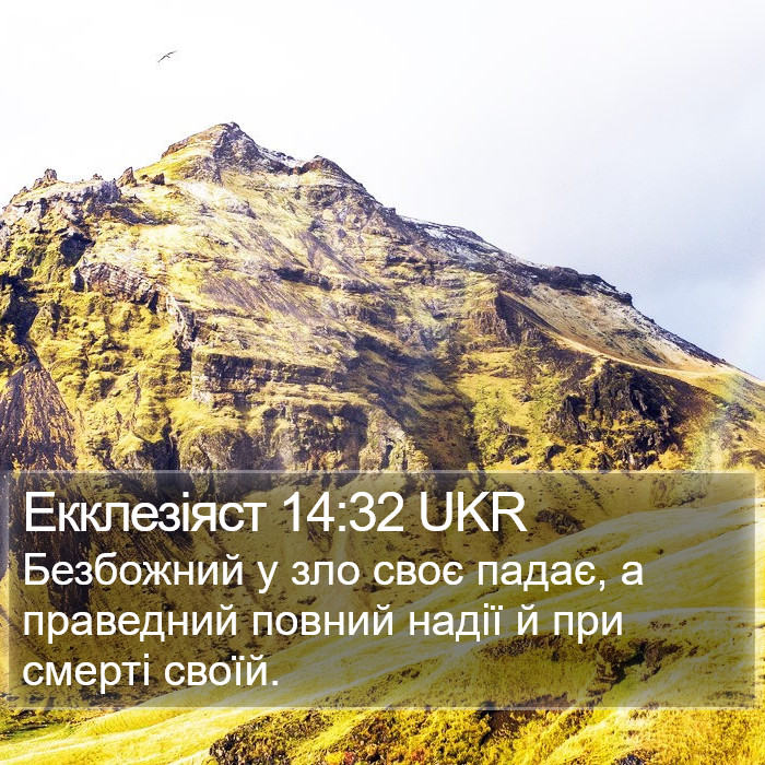 Екклезіяст 14:32 UKR Bible Study