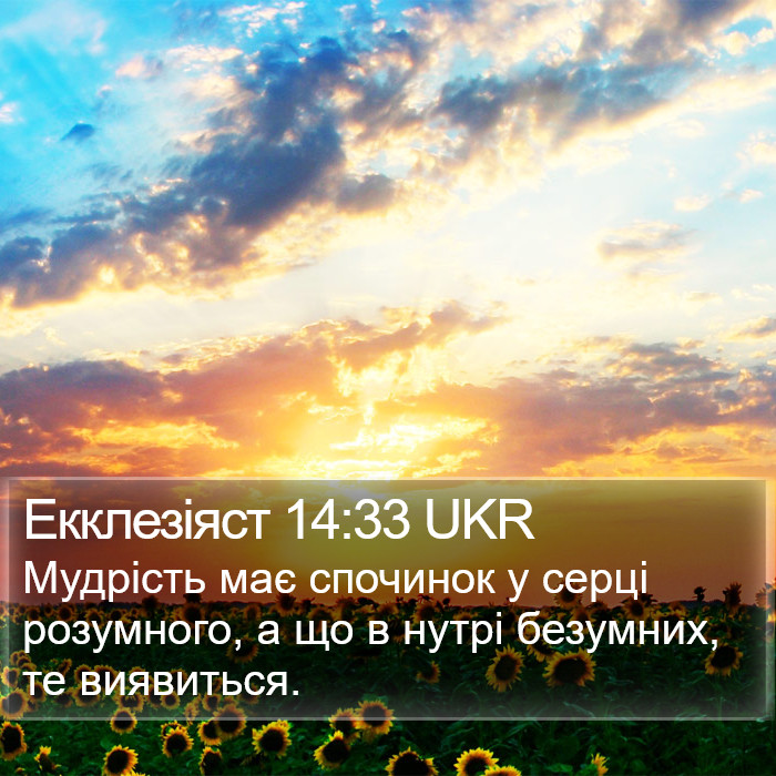 Екклезіяст 14:33 UKR Bible Study